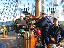 Capt. Kaufmann aboard Eagle